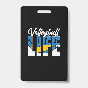 Crachá Jogador de Voleibol Vida de voleibol