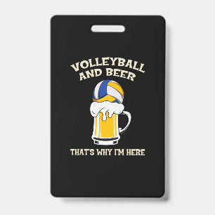 Crachá Jogador de Voleibol Voleibol E Cerveja