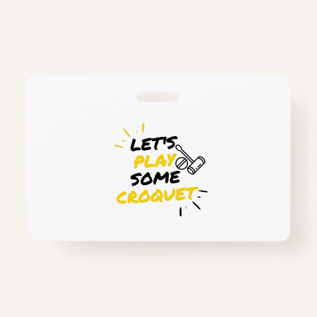 Crachá Jogadores da Croquet (Frente)