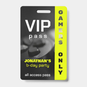Crachá Jogo Ativado Aniversário de Gamer Personalizado Ní