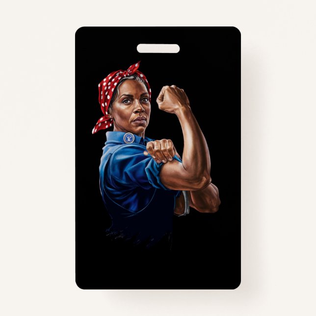 Crachá Kamala Harris 2024 Rosie The Riveter Chilless Cat (Frente)