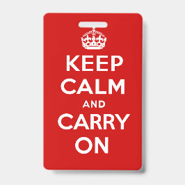 Crachá Keep Calm and Carry On