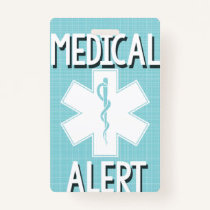 Crachá Kids Alergia à Comida Etiqueta de alerta médico -