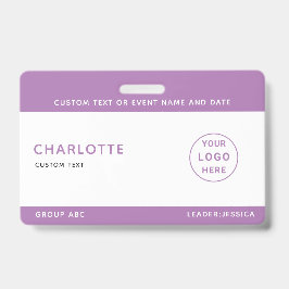 Crachá Kids ID Lanyard Modelo Music Tour School