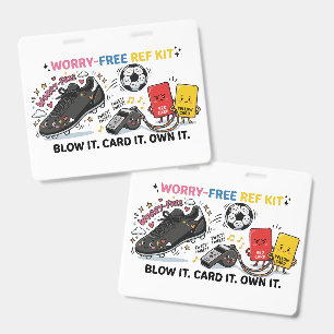 Crachá Kit de árbitro de futebol kawaii engraçado — sem p