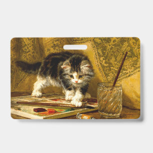 Crachá Kitten com pintura e escovas