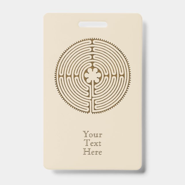 Crachá Labirinto de Chartres - Símbolo Espiritual Antigo  (Frente)