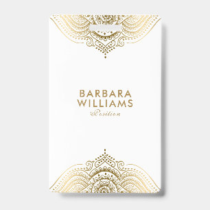 Crachá Laço ornamentado branco & Dourado de Minimalistig