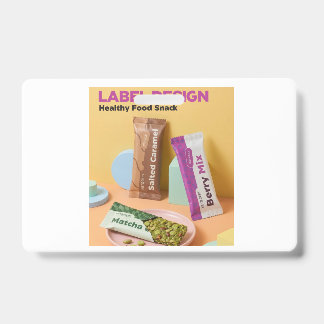 Crachá Lanche de comida saudável Um lindo logotipo na 