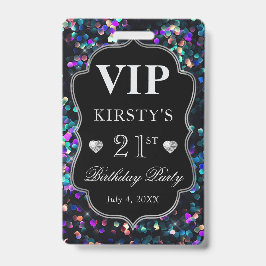 Crachá Lantejoulas Pretas Brilho Antigo Quadro Aniversári