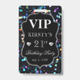 Crachá Lantejoulas Pretas Brilho Antigo Quadro Aniversári