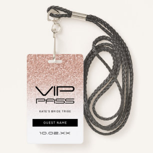 Crachá Lanyard de VIP Pass Lâmpada de Bachelorette Brilha