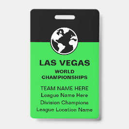 Crachá Las Vegas Billiards Championship Bulk Team Badges