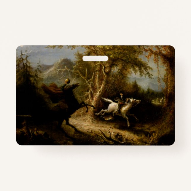 Crachá Lenda do Cavaleiro Sem Cabeça Fantasma do Hallowee (Frente)