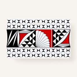 Crachá Levantamento nativo sudoeste em vermelho