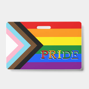 Crachá LGBTQ & Orgulho - Insígnia da Bandeira do Progress