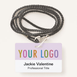 Crachá Lilac Roxo Nome do PVC Lanyard Clipe ou Reel do Cr