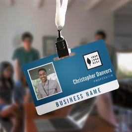 Crachá Limpe o branco azul Adiciona seu funcionário de es