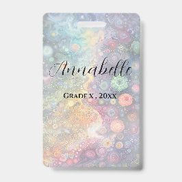 Crachá Linda Colorida Impressionante De Volta À Escola