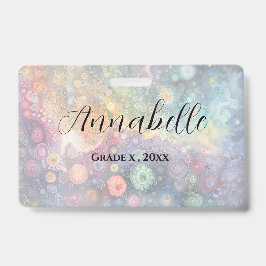 Crachá Linda Colorida Impressionante De Volta À Escola