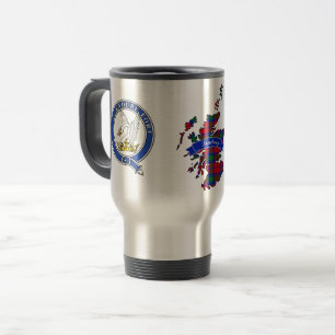 Crachá Lindsay Clan e Caneca de viagem Tartan