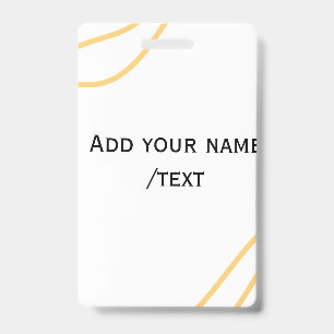 Crachá linhas de texto de mensagem de nome de fronteira e