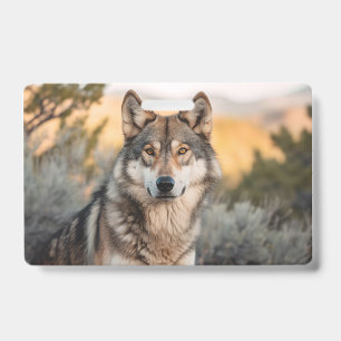 Crachá Lobo na natureza