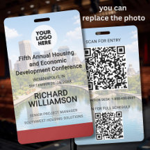 Location Replaceable Photo QR Logo Conference 