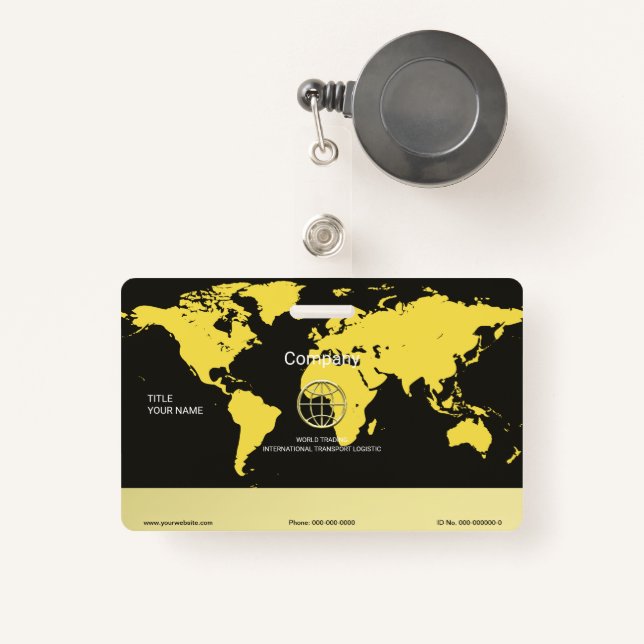 Crachá Logística (Frente com retrátil)