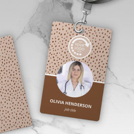 Crachá LOGO PERSONALIZADO Foto bege