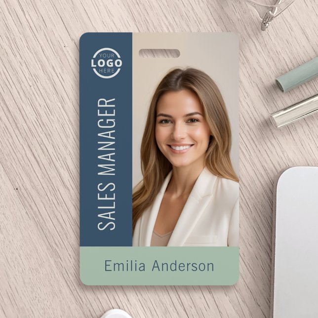 Crachá Logotipo comercial do ID de foto do funcionário -  (Criador carregado)