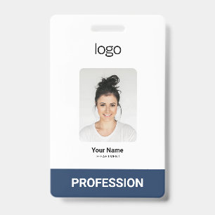 Crachá Logotipo Comercial Personalizado, Foto, Código Qr