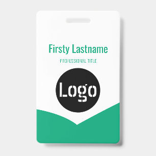 Crachá Logotipo da Empresa com Nomes e Sobrenomes Código