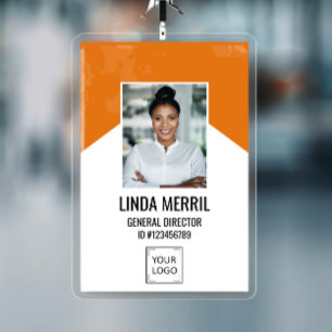 Crachá Logotipo da Empresa de Funcionário Foto Segurança