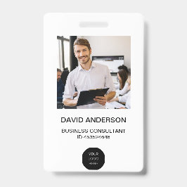Crachá Logotipo da Empresa de ID de Foto do Funcionário
