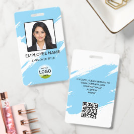 Crachá Logotipo da Empresa de Nome de Foto Personalizado 