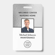 Logotipo da Empresa Foto ID Badge de Funcionário P