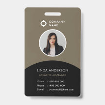 Logotipo da Empresa Foto ID de Funcionário Elegant