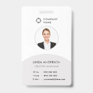 Crachá Logotipo da Empresa Identificação de Funcionário C