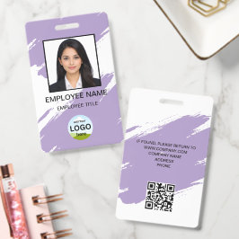 Crachá Logotipo da Empresa Nome de Foto Personalizado Rox