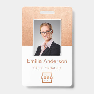 Crachá Logotipo da empresa personalizada Código básico