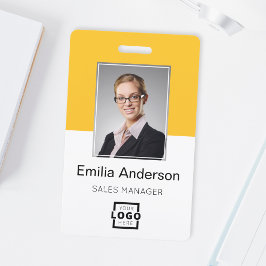 Crachá Logotipo da Empresa Personalizado Barra Básica Cód