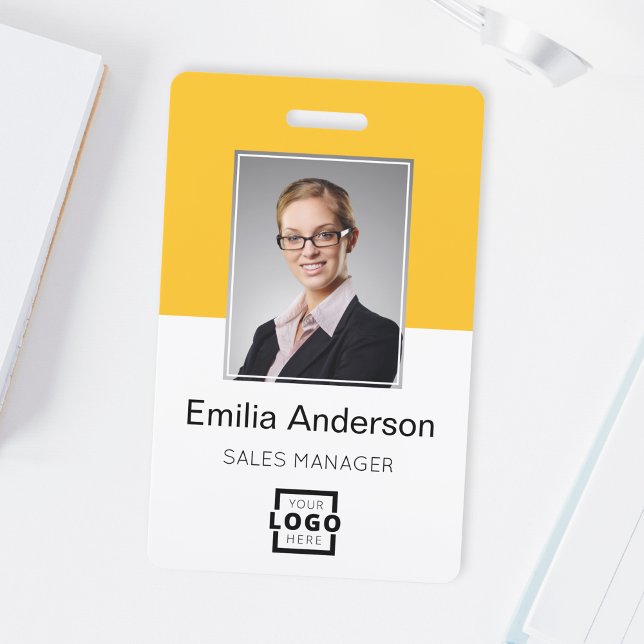 Crachá Logotipo da Empresa Personalizado Barra Básica Cód (Criador carregado)