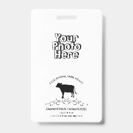 Crachá Logotipo da Fazenda de Vacas