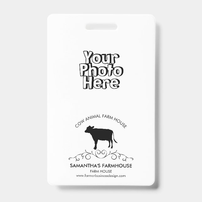 Crachá Logotipo da Fazenda de Vacas (Frente)