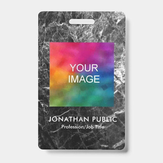 Crachá Logotipo da Foto do Funcionário Nome e Cargo ID Mo (Frente)