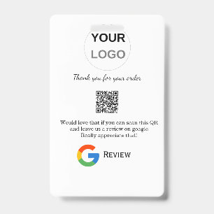 Crachá logotipo de avaliação de negócios do Google Scan Q