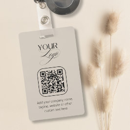 Crachá Logotipo de Código QR de Texto Personalizado Premi