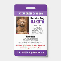 Logotipo de Dog de Resposta de Convulsões Roxo ID 