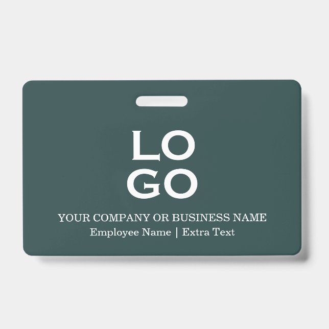 Crachá Logotipo de empresa ou empresa personalizados e li (Frente)